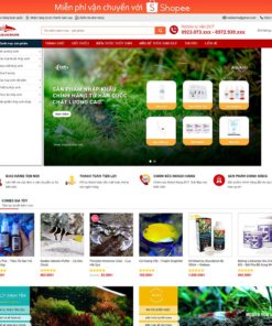 Giao diện Website thủy sinh, cá cảnh